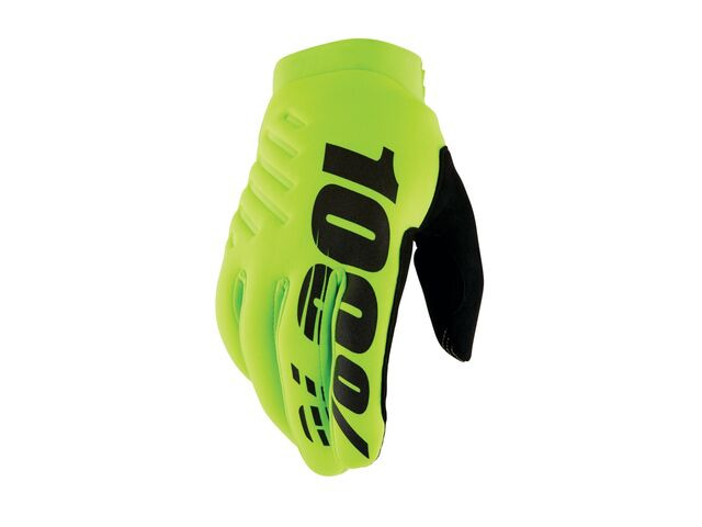 100% Brisker Cold Weather Glove Fluo Yellow click to zoom image