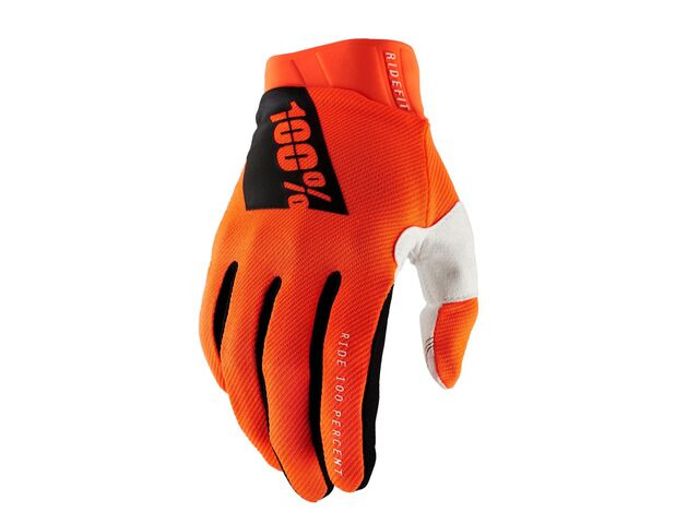 100% Ridefit Gloves Fluo Orange click to zoom image