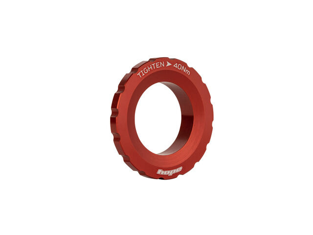 HOPE Centre Lock External Disc Lockring in Red ( HBSP436R ) click to zoom image