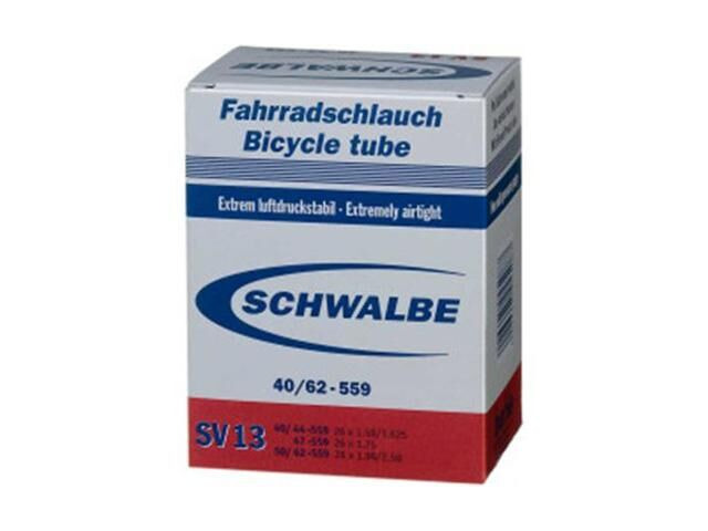 SCHWALBE Presta Valve Inner Tube 26 x 1.5" - 2.5" click to zoom image