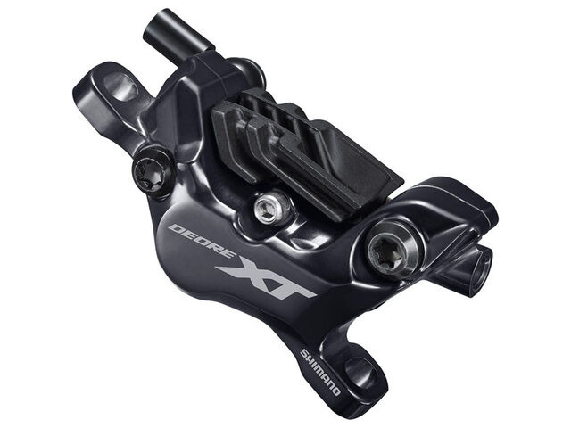 SHIMANO BR-M8120/BL-M8100 XT 4 pot bled brake lever/post mount calliper, front right click to zoom image