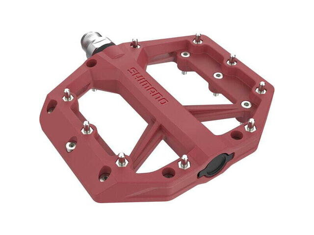 SHIMANO PD-GR400 flat pedals, resin with pins, red click to zoom image