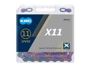 KMC X11 Aurora Blue 11speed Chain 118 Links 