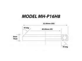 VP COMPONENTS MH-P16 H8 Headset Bearing 52 x 40 x 8 45 / 45deg