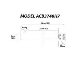 VP COMPONENTS ACB3748H7 48 x 37 x 7mm Headset Bearing 45/90 deg