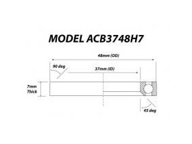 VP COMPONENTS ACB3748H7 48 x 37 x 7mm Headset Bearing 45/90 deg