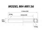 VP COMPONENTS MH-MR136 41.8 x 32.8 x 6mm Headset Bearing 45/45 deg 