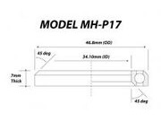 VP COMPONENTS MH-P17 46.8 x 34.1 x 7mm Headset Bearing 45/45 deg 