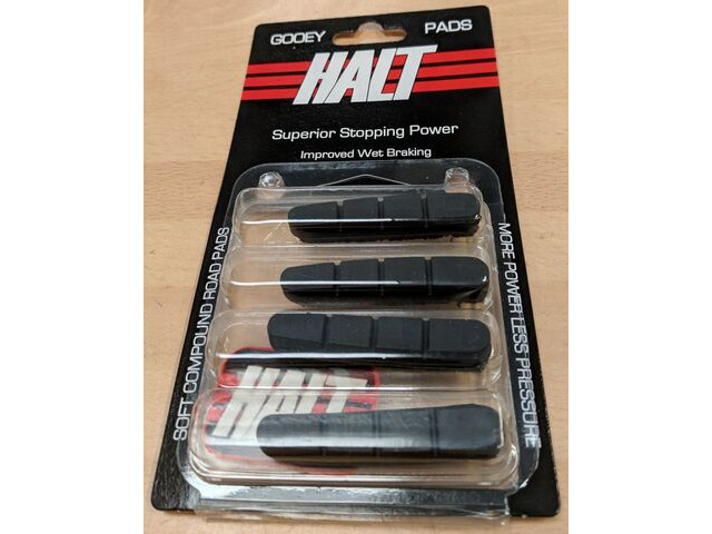 HALT Gooey Replacement Road bike brake pad inserts Black pk 4 click to zoom image