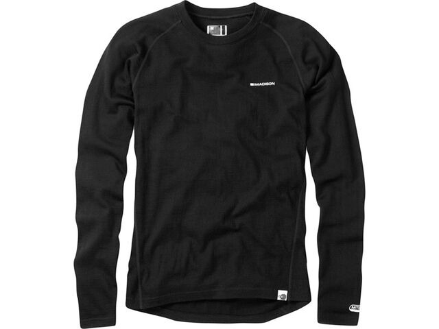 MADISON Isoler Merino men's long sleeve baselayer, black click to zoom image