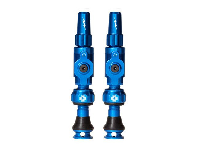 MUC OFF Tubeless Valves Big Bore Lite Small Blue 60mm click to zoom image