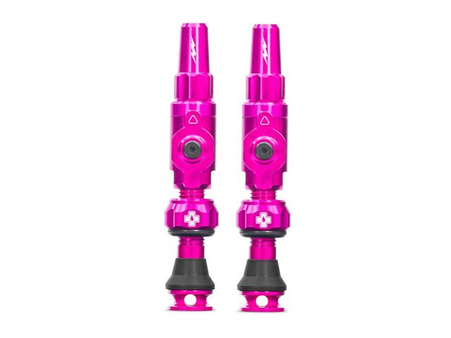 MUC OFF Tubeless Valves Big Bore Lite Small Pink 60mm click to zoom image