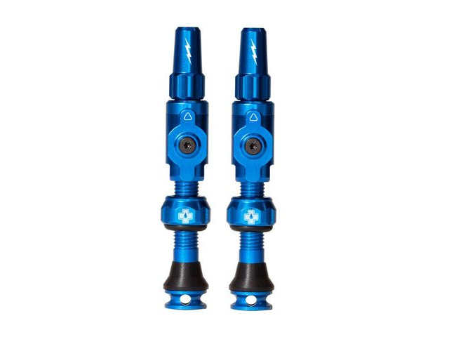 MUC OFF Tubeless Valves Big Bore Lite Medium Blue 65mm click to zoom image