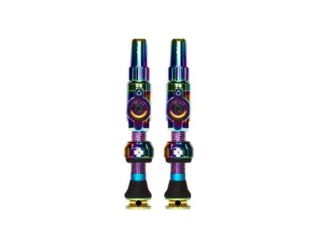 MUC OFF Tubeless Valves Big Bore Lite Medium Iridescent 65mm click to zoom image