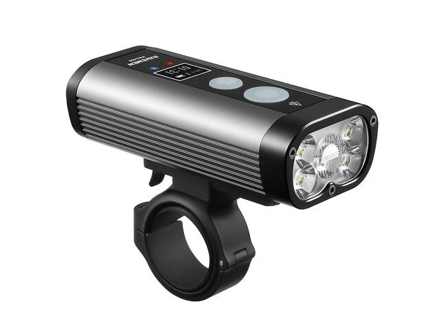 RAVEMEN LIGHTS PR2400 USB Rechargeable DuaLens Front Light with Remote in Grey/Black (2400 Lumens) click to zoom image