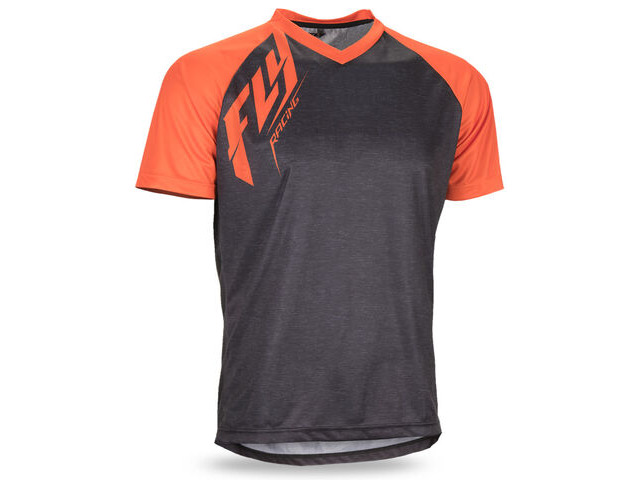 FLY RACING Action Short Sleeve Jersey Dark Heather / Orange click to zoom image