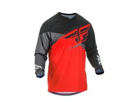 FLY RACING F16 Long Sleeve Jersey Red-Black-Grey
