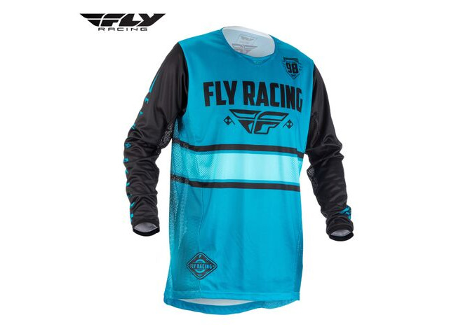 FLY RACING Kinetic Long Sleeve Jersey in Blue-Black click to zoom image