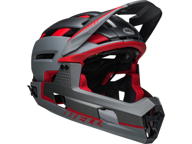 BELL CYCLE HELMETS Super Air R Mips MTB Full Face Helmet Matte Grey/Red click to zoom image