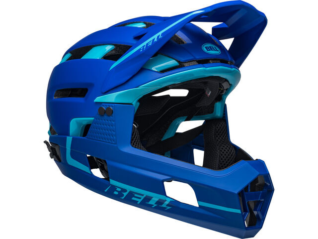 BELL CYCLE HELMETS Super Air R Mips MTB Full Face Helmet Matte/Gloss Blue click to zoom image