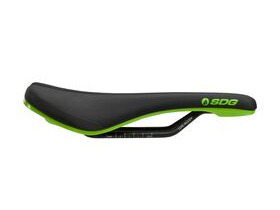 SDG COMPONENTS Bel Air 3.0 Lux-Alloy Rail Saddle Black Microfibre Top / Green Base