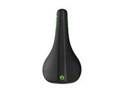 SDG COMPONENTS Bel Air 3.0 Lux-Alloy Rail Saddle Black Microfibre Top / Green Base click to zoom image