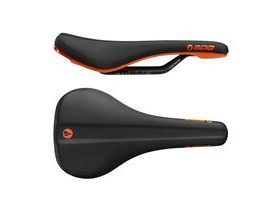 SDG COMPONENTS Bel Air 3.0 Lux-Alloy Rail Saddle Black Microfibre Top / Orange Base