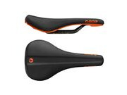 SDG COMPONENTS Bel Air 3.0 Lux-Alloy Rail Saddle Black Microfibre Top / Orange Base 