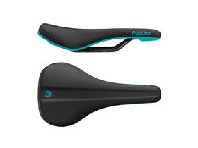 SDG COMPONENTS Bel Air 3.0 Lux-Alloy Rail Saddle Black Microfibre Top / Turquoise Base