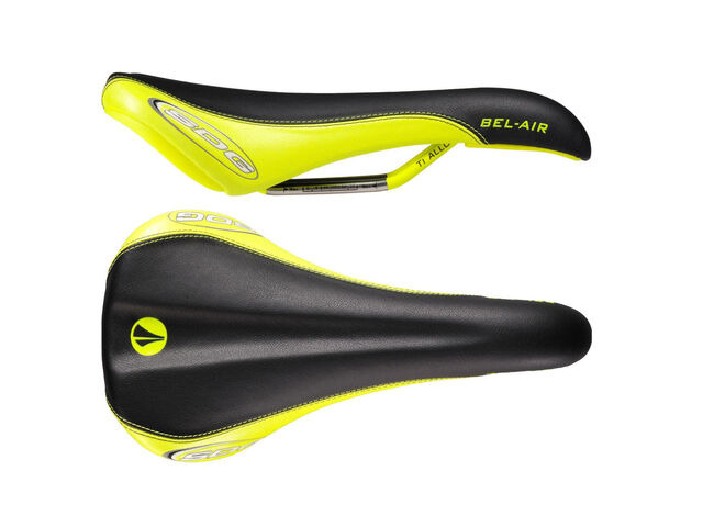 SDG COMPONENTS Bel Air Ti-Alloy Rail Saddle Black/Neon Yellow click to zoom image