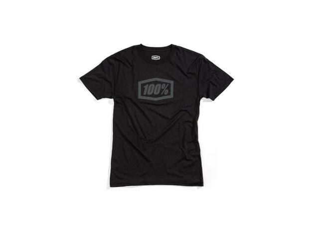 100% Essential Tech Tee Black / Grey click to zoom image