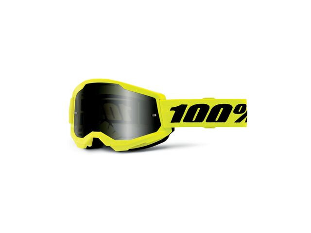 100% Strata 2 Sand Goggle Neon Yellow / Smoke Lens click to zoom image