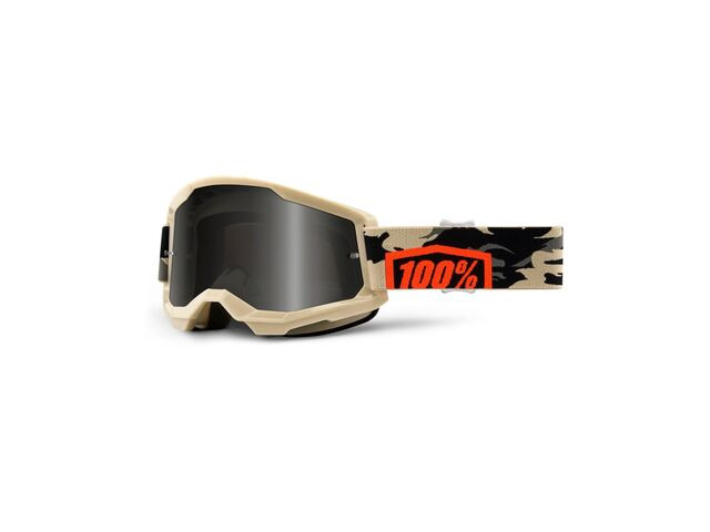 100% Strata 2 Sand Goggle Kombat / Smoke Lens click to zoom image