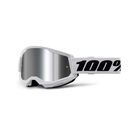 100% Strata 2 Goggle White / Silver Mirror Lens 