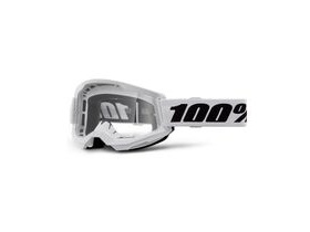 100% Strata 2 Goggle White / Clear Lens