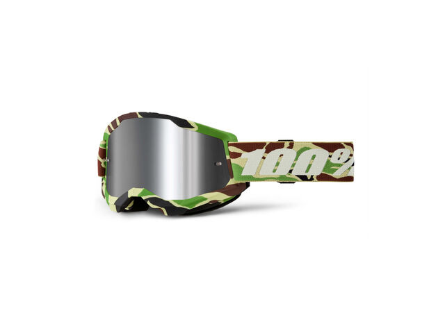 100% Strata 2 Goggle War Camo / Silver Mirror Lens click to zoom image