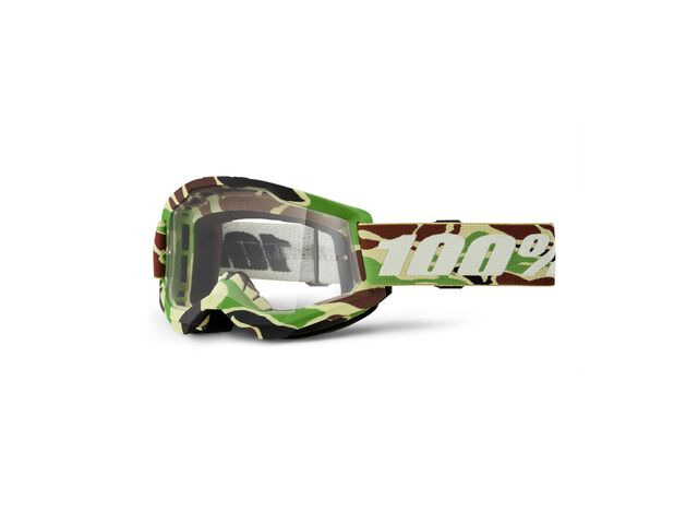 100% Strata 2 Goggle War Camo / Clear Lens click to zoom image