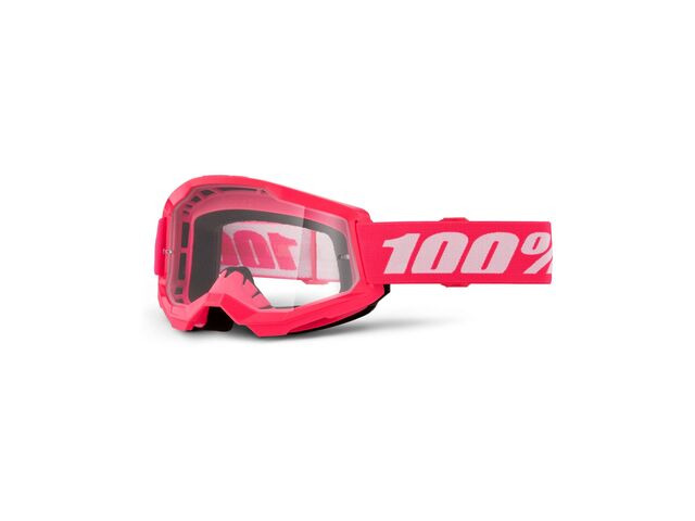 100% Strata 2 Goggle Pink / Clear Lens click to zoom image