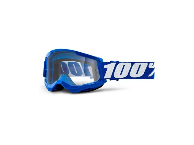 100% Strata 2 Goggle Blue / Clear Lens click to zoom image