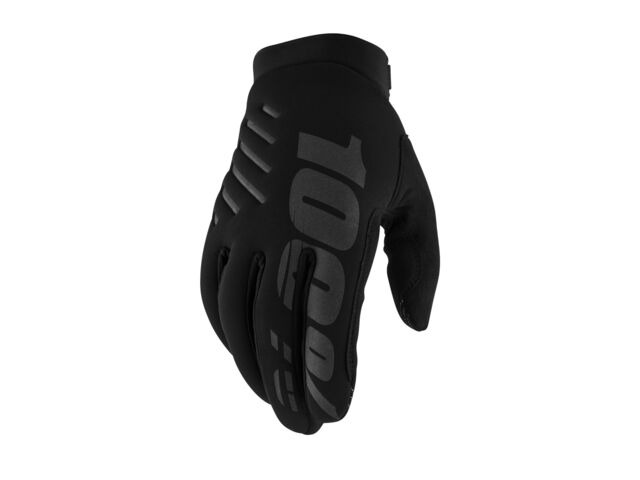 100% Brisker Cold Weather Glove Black / Grey click to zoom image