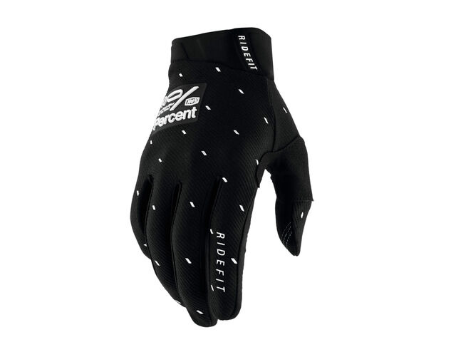 100% Ridefit Gloves Slasher Black click to zoom image