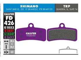 GALFER Shimano Saint - Zee E-bike (Purple) Disc Pads FD426G1652