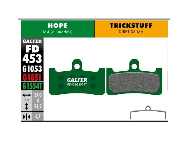 GALFER Trickstuff Diretissima Pads (green) FD453G1554T click to zoom image