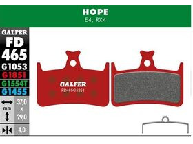 GALFER Hope Tech 3 - Tech 4 - E4 Advanced - Metal - Sintered Brake Pad (Red) FD465G1851