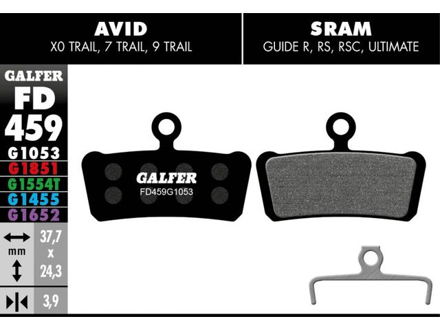 GALFER Sram Guide R RS RSC Standard Disc Brake Pads (black) FD459G1053 click to zoom image