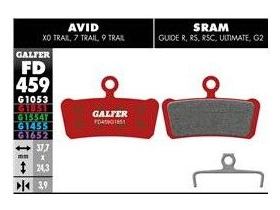 GALFER Sram Avid Guide R RS RSC Wet Weather Disc Brake Pads (red) FD459G1851
