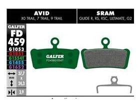 GALFER Sram Guide R RS RSC Pro Competition Disc Brake Pads (green) FD459G1554T