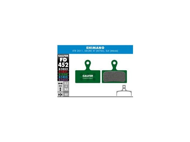 GALFER Shimano XT M8000 - SLX M7000 Race Pro Competition Disc brake pads (green) FD452G1554T click to zoom image