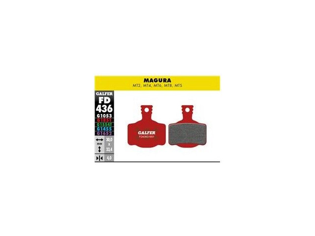 GALFER Magura MTS MT8 Advanced - Metal - Sintered Disc Brake Pads (red) FD436G1851 click to zoom image