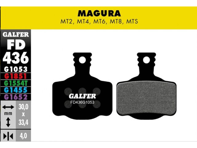 GALFER Magura MTS MT8 Standard Disc Brake Pads (black) FD436G1053 click to zoom image